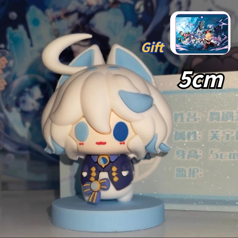 New Genshin Impact Kawaii Furina Figure Anime Cats PVC Stand Focalors Furina De Fontaine Model Desk Display Decor Desktop Gifts