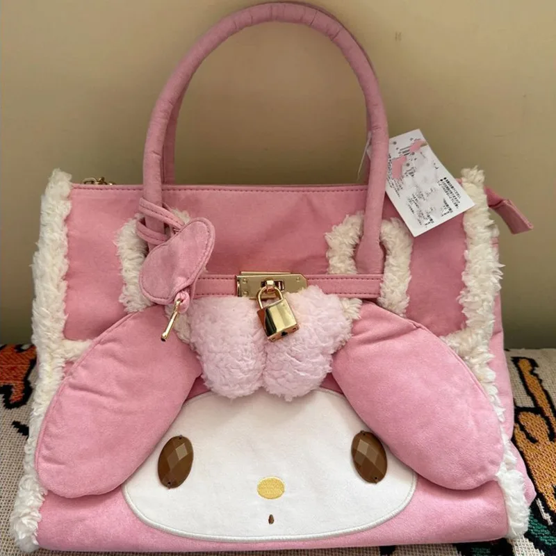 Sanrio My Melody New Autumn Winter Plush Handbag Exclusive Edition Cute Girl Heart Trendy Tote Bag Casual Versatile Shoulder Bag