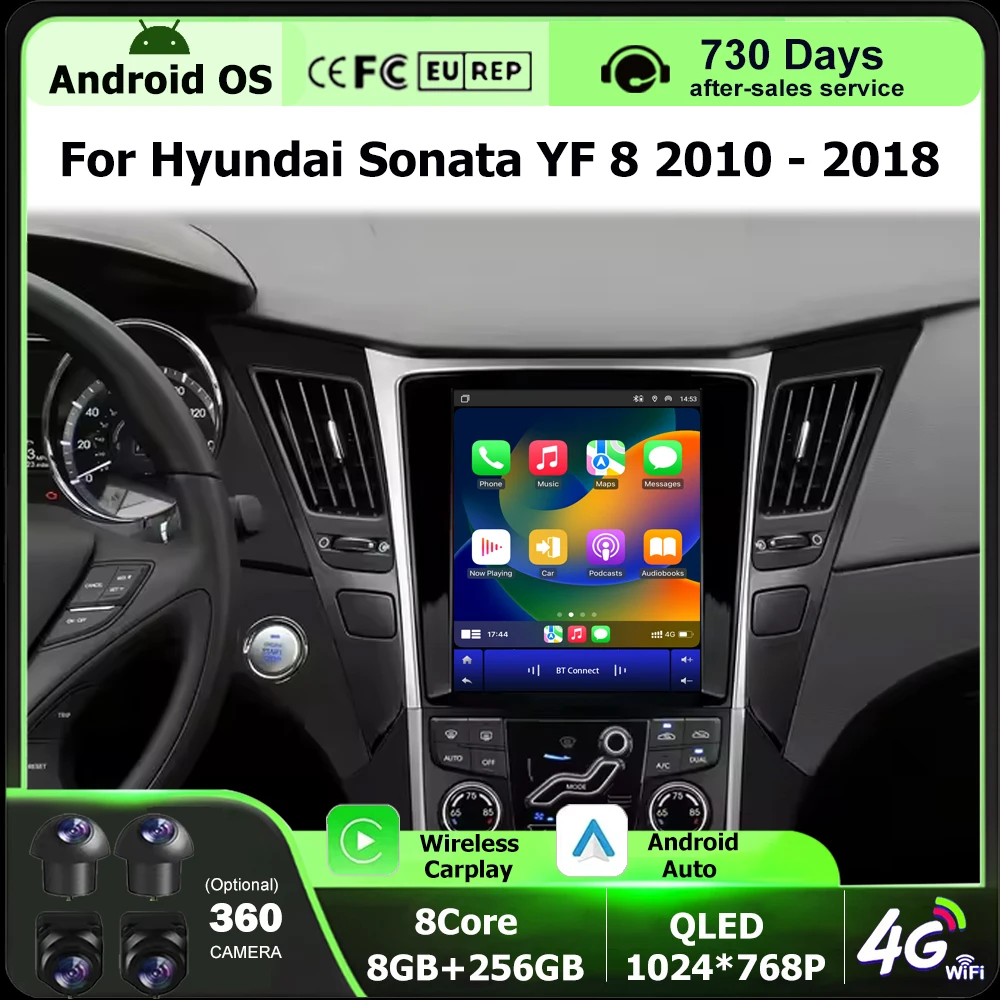 9.7'' Andriod 16 Auto For Hyundai Sonata YF 8 2010-2018 Car Radio Multimedia Player GPS Navigation Stereo Wireless Carplay DSP