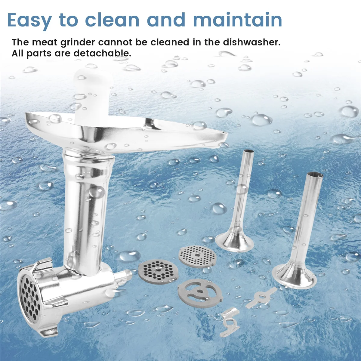 Metal Food Grinder Attachment for Stand Mixers, Meat Grinder Attachment Kitchen Tools-T33C