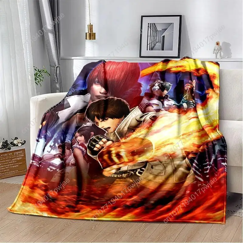 Fotografia 7: Kof anime macio pelúcia sofá cama jogando dos desenhos animados piquenique cobertores finos moderno cobertor de flanela capa Gedruckt Bettdecke Geschenk