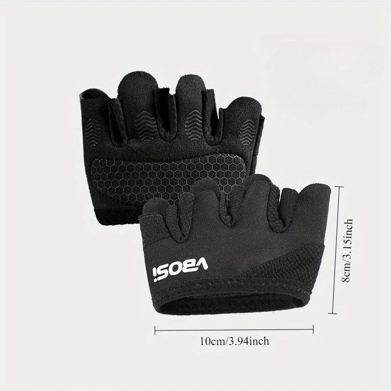 1Pair Four Finger Gloves Female Male Anti-callus Pilates Aerial Yoga Sports Fitness Non-slip Breathable Half-finger Gloves