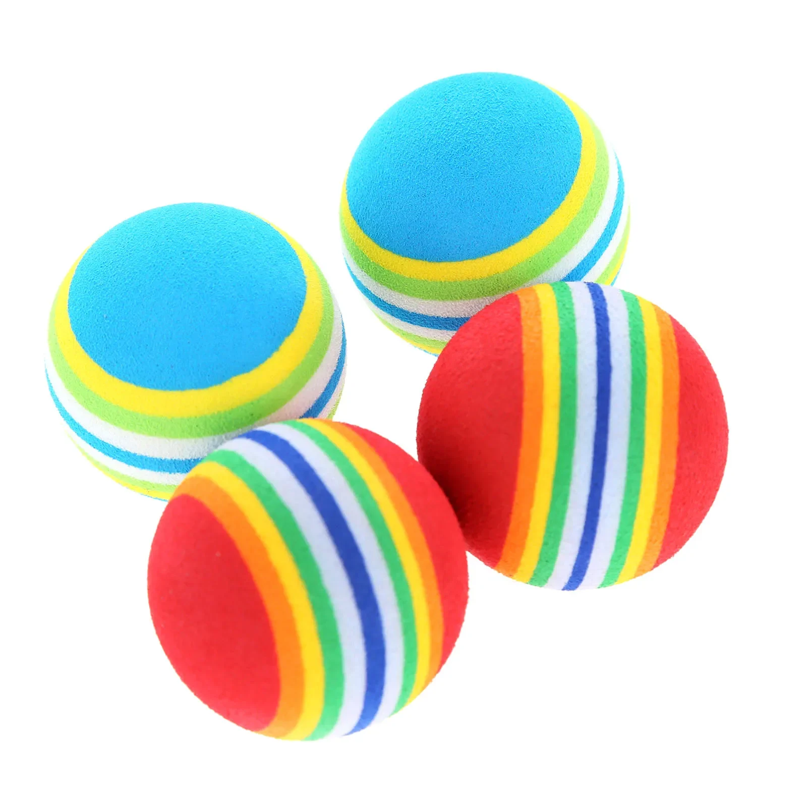 

10Pcs 42mm Golf Training Balls for Golf Swing Shot Training Indoor Practice Ball Bright Rainbow Color Soft EVA Sponge Foam Balls