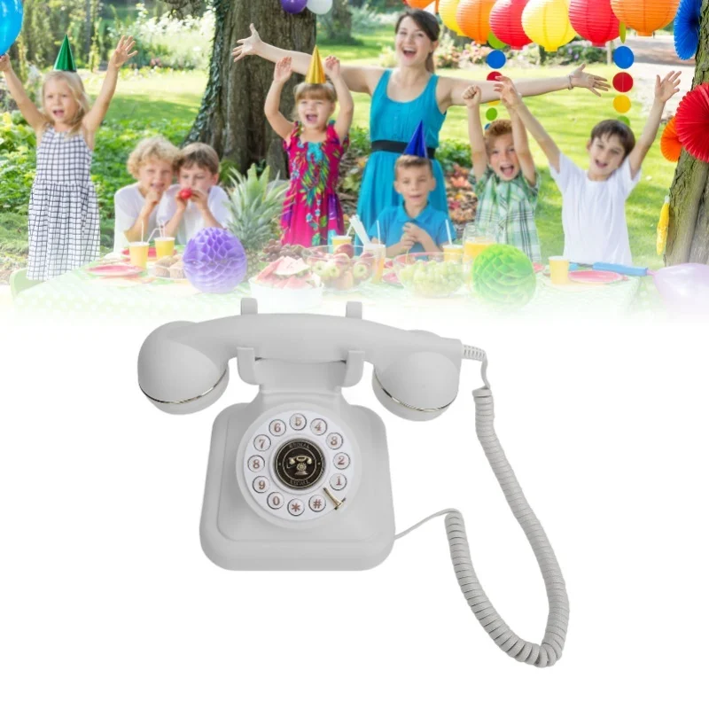 Audio Guest Book Retro Style 8G Capacity Audio Messages Telephone Record 120 Hours Recording For Weddings Parties Funerals White