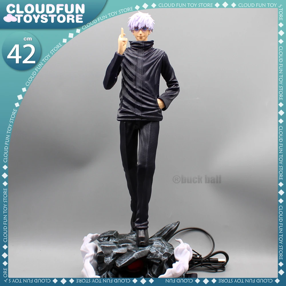 

42cm Jujutsu Kaisen Figure Satoru Gojo Figures Platform Society Anime Figure Pvc Statue Model Doll Collection Ornament Toys Gift