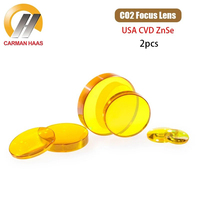 2pcs CO2 Focus Lens USA ZnSe Focus Lens Dia. 18mm 19mm 20mm FL 38.1 50.8 63.5mm 75mm 100mm 127mm for For Laser Cutting Machine