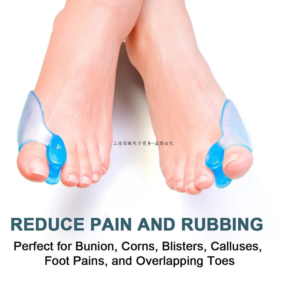 Silikongel 2 Stück Daumenkorrektur Bunion Little Toe Protector Separator Hallux Valgus Fingerglätter Fußpflege Relief Pads – Detail 4