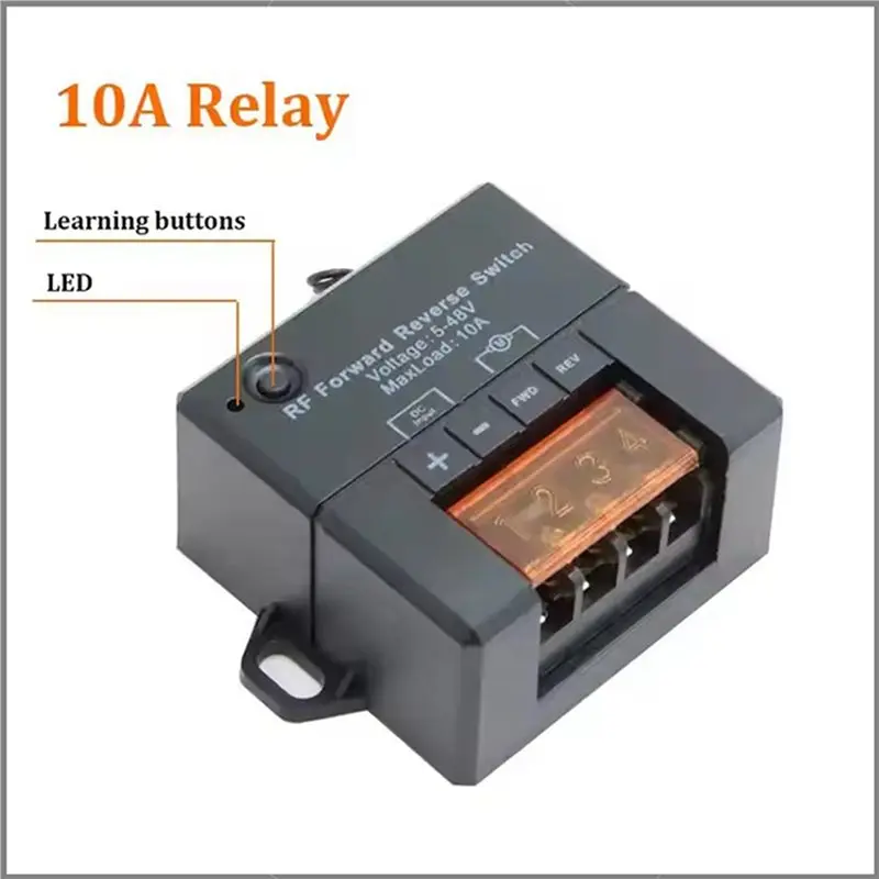 ABAH-2X Forward Reverse Remote Control Switch For DC Motor DC 5V-48V 10A Linear Actuator Winch Solenoid Relay Contactor