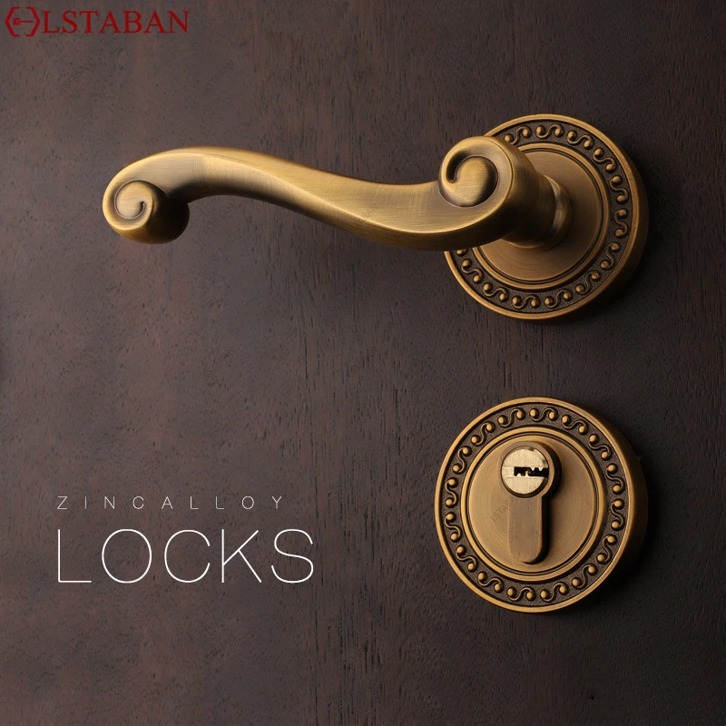 قفل باب مغناطيسي من سبائك الزنك لغرفة النوم والحمام الداخلي مضاد للسرقة وقفل ميكانيكي لأجهزة تجديد المنزل وقفل باب صامت #3