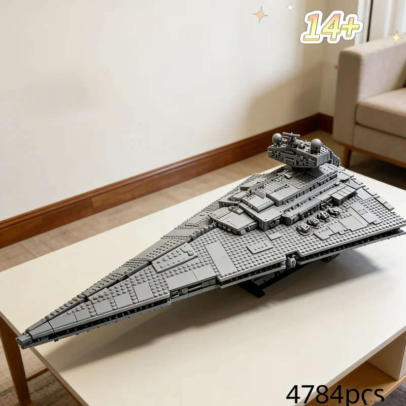 2026 New 4784pcs Interstellar Conflict Star Destroyer Star Cruiser Galactic Empire Starfighter Dark Fleetship for Birthday Gifts view 3