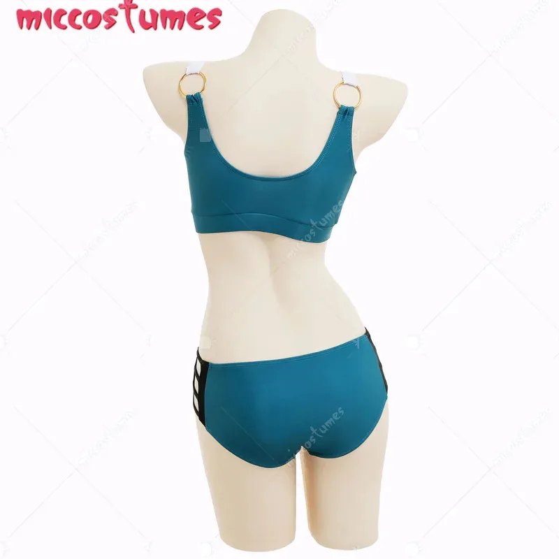 

25COSBig Sale HAIKYUU Women's Anime one piece Shoulder Tie Beach Swimsuit Bodysuit Cute Strap Swimwear Bathing Suit