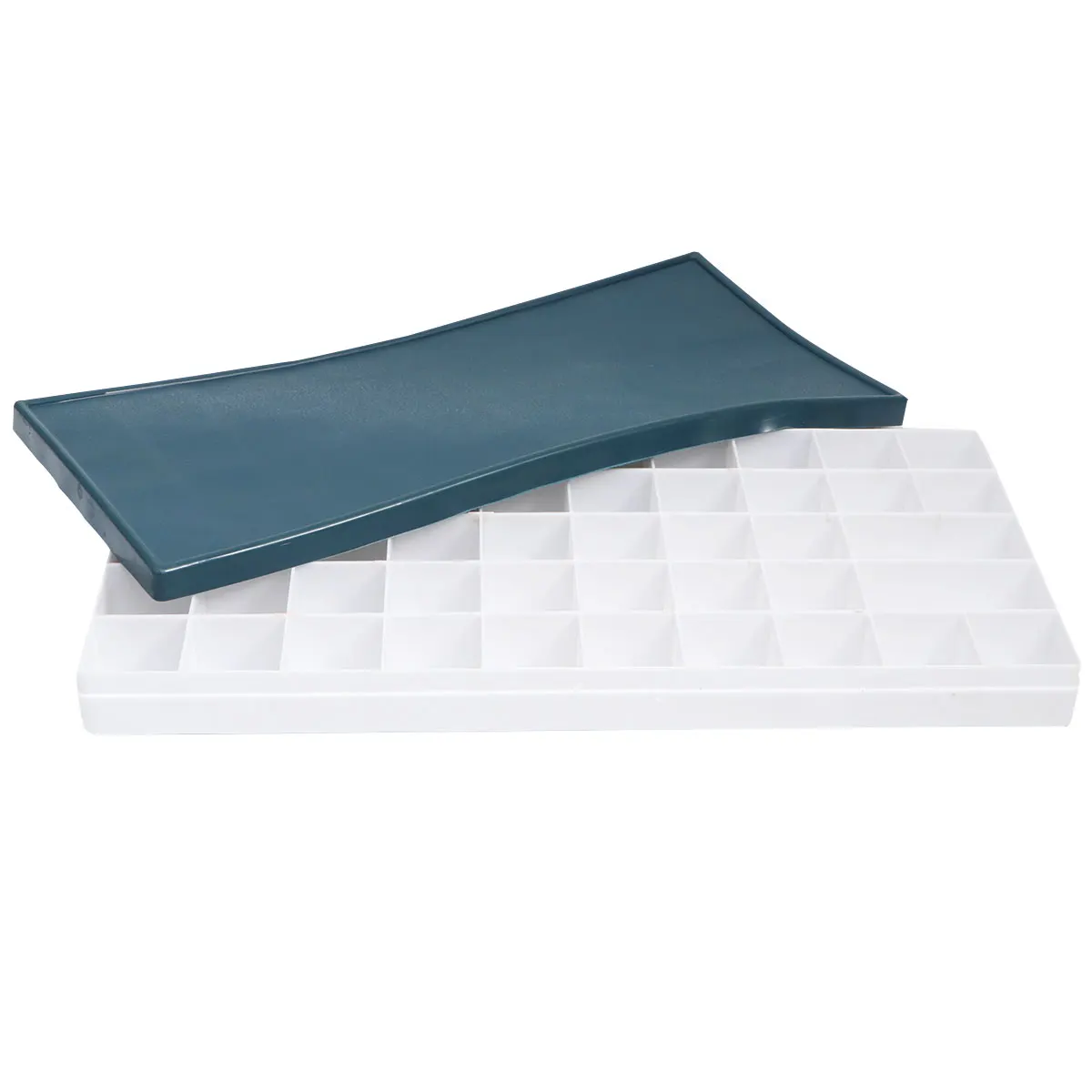 

Paint Tray 48 Grids Gouache Case Palette Color Box Soft cover DIY Tool Lightweight Durable Students Artists Watercolors Oil