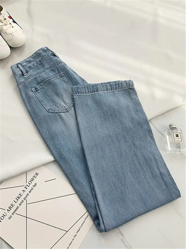 

Women Vintage Straight Blue Jeans Y2k Streetwear Baggy Harajuku Oversize Wide Leg Denim Pants Ladies Cowboy Trouser 2023 Clothes