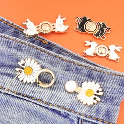 Jeans Waist Buckle Waist Closing Tighten Waist Button Detachable Metal Pins Adjustable Waist Clip Clothing Accessories