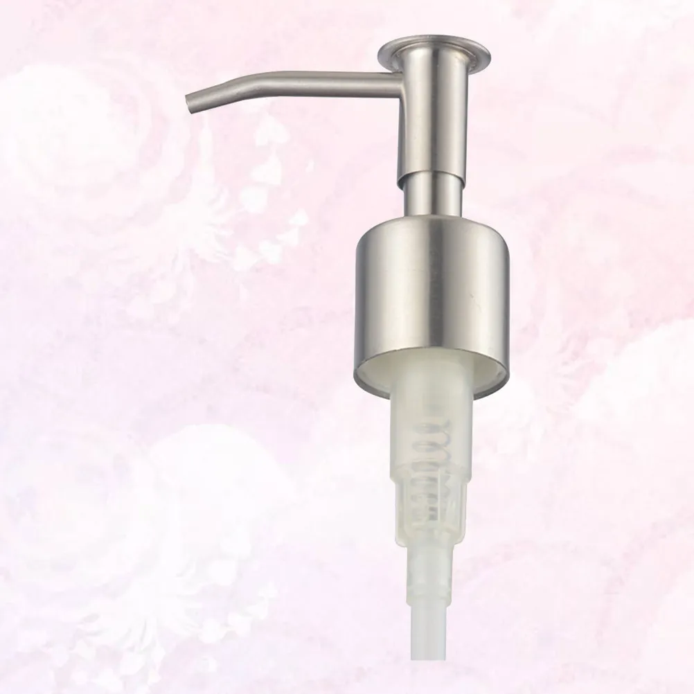 1Pcs Pump Head for Bottle Stainless Steel Soap Dispenser Press Head Replacement Suitable for Shampoo Lotion Emulsion Bathroom