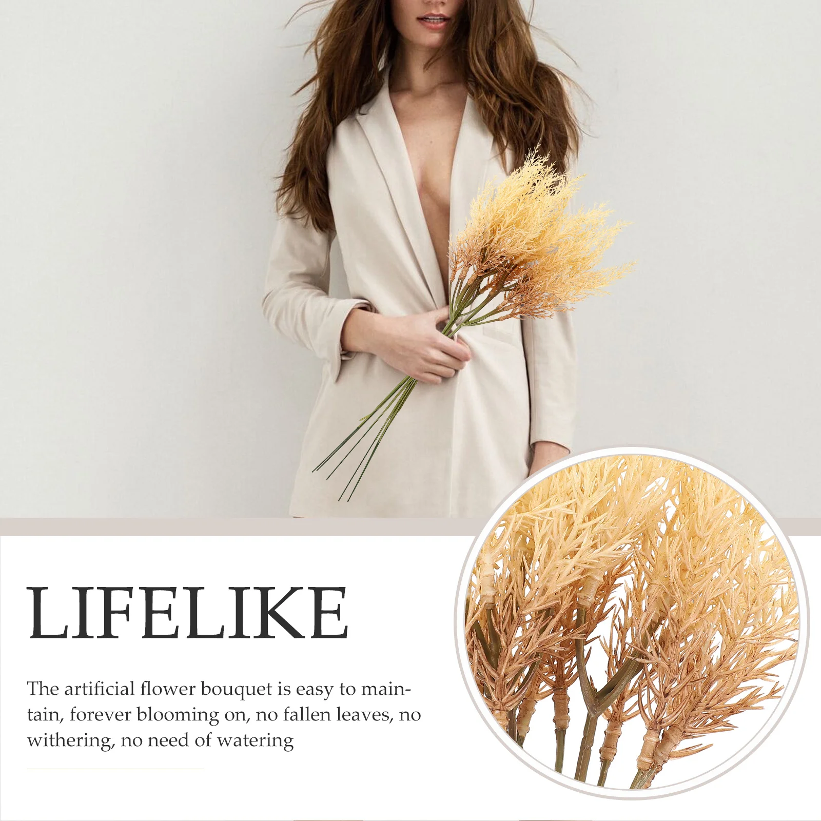 

Faux Floral Bouquet Lifelike Simulation Flowers for Dining Table Centerpiece Wedding Decor Artificial Flower Arrangement