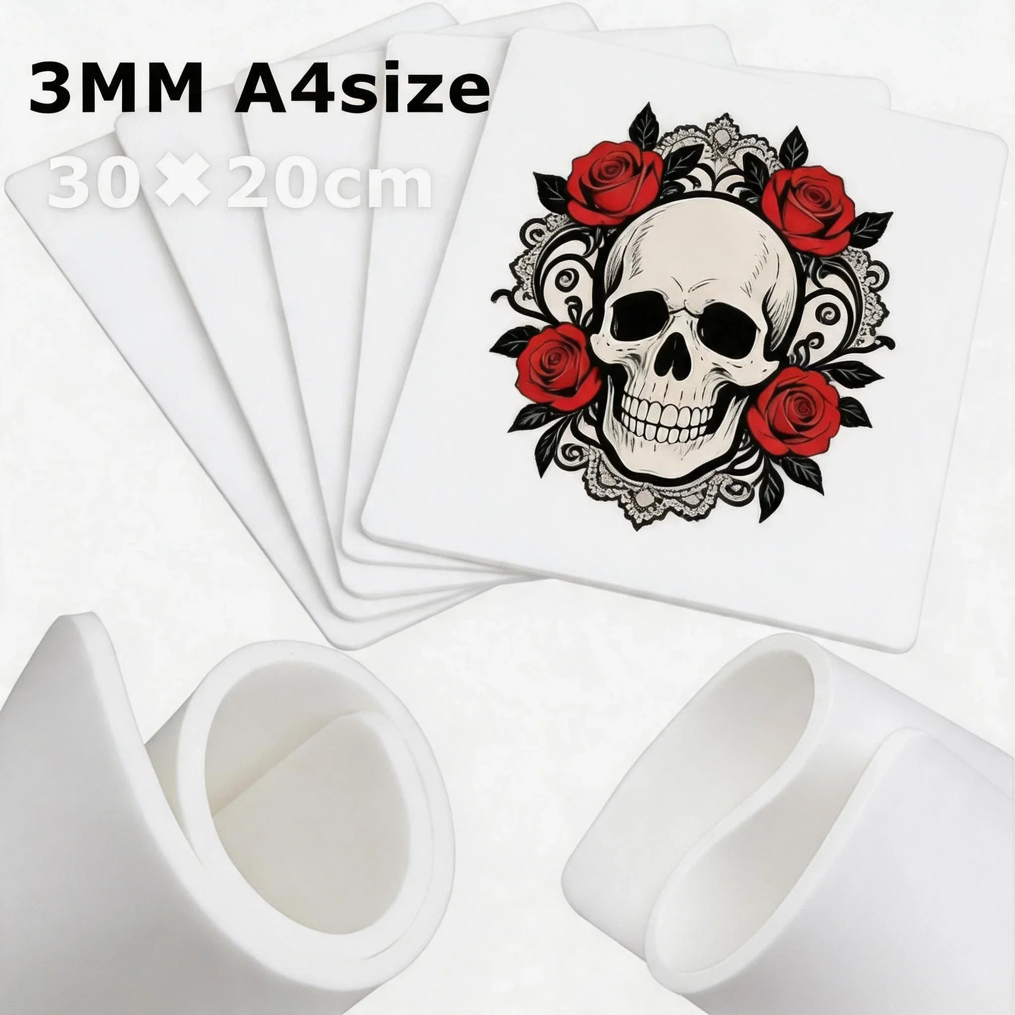 

White 3MM A4 Size Tattoo Practice Skin Larger Size Tattoo Fake Skin Permanent Makeup Eyebrow Thicker Training Fake Skin Tattoo