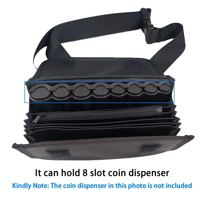 Multi-Function Portable Multi Pockets Coin Storage Bag Waiter\'s Driver Wallet Fanny Pack Cash Receipt Bills Coins Organizer Safe