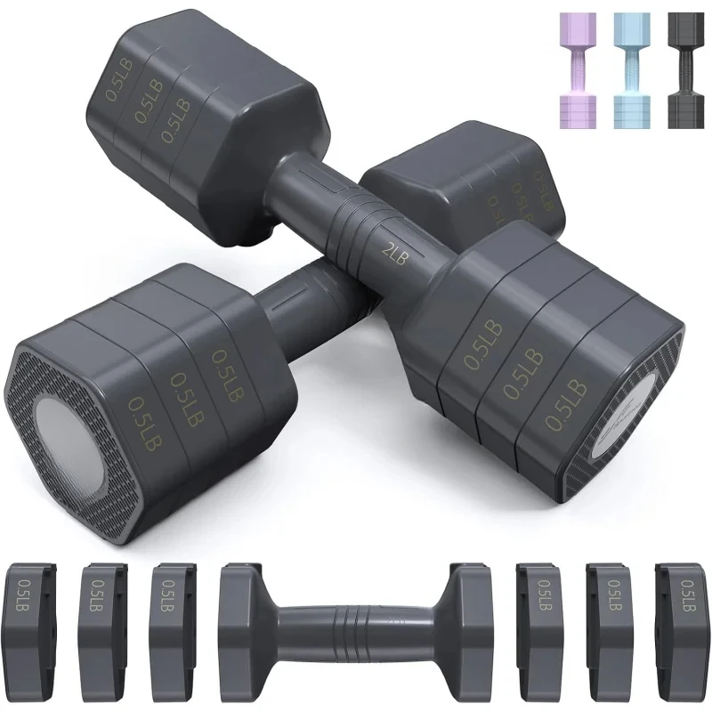 

AQAdjustable Hand : Sportneer 4 In 1 Weight Each 2lb 3lb 4lb 5lb Free Weights Dumbbells Set for Women Fast