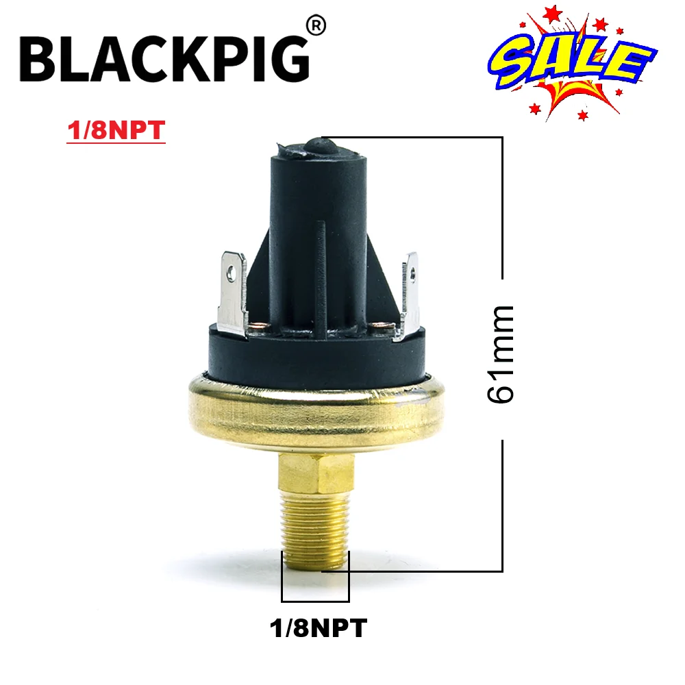 Adjustable 1/8NPT Diesel Engine Oil Pressure Sensor Switch NC Normal Closed Type For Generator Parts Crew Plug Alarm 0-10 Bars