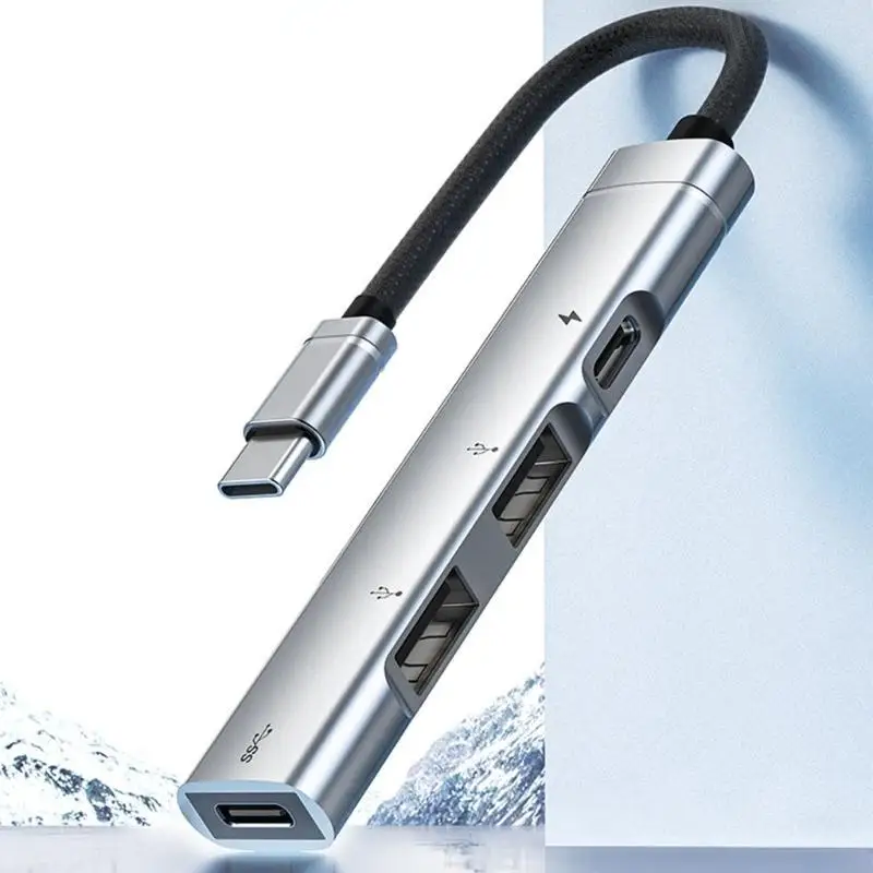 K3NB Type C to USB Adapter with Double USB2.0 Ports 1xType C Port Enhances Your Device Functionality and Connectivity