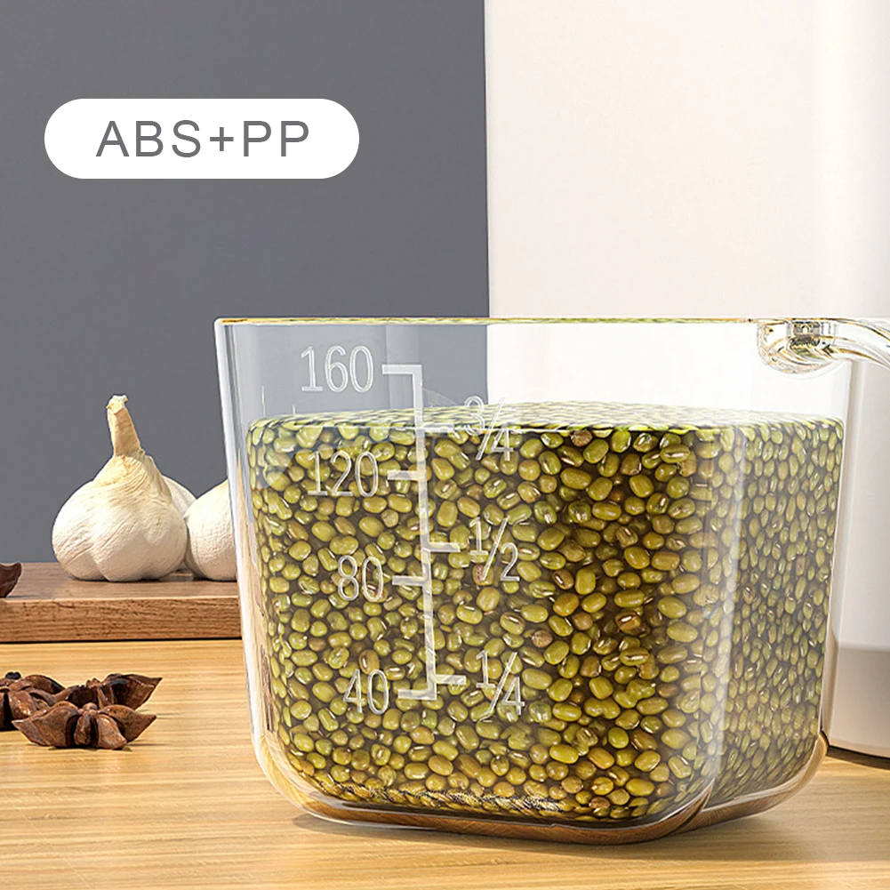 

Герметичный контейнер для хранения риса 5 кг с мерным стаканчиком, герметичная банка для хранения зерна, влагостойкая, многоцелевая для риса, сахара, макарон