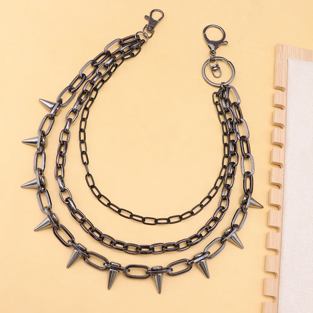 Hip-Hop Punk Rock Metall Hosenkette für Männer und Frauen Schlüsselanhänger Hosenkette Geldbörsenanhänger Jeans Unisex Hip-Hop Schmuck Geschenk – Detail 6