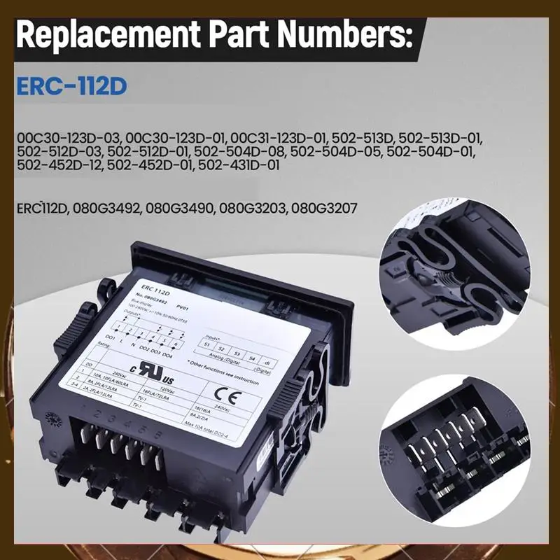Temperature Controller Kit Electronic Refrigeration Controller With Dual Sensor Probes 00C30-123D-03 080G3492-T88C