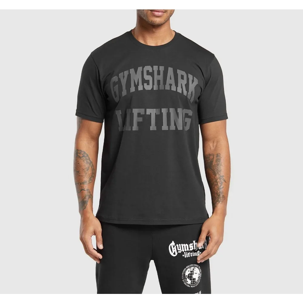 Style Summer New Men\'s T Thirts Sports Fitness Round Neck Oversized T-shirt Gym Running Basketball Training Short Sleeves Top
