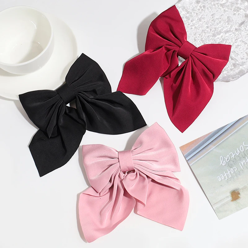 Fashion Simple Elegant Temperament Bow Hair Clip For Women Headwear Hair Accessories