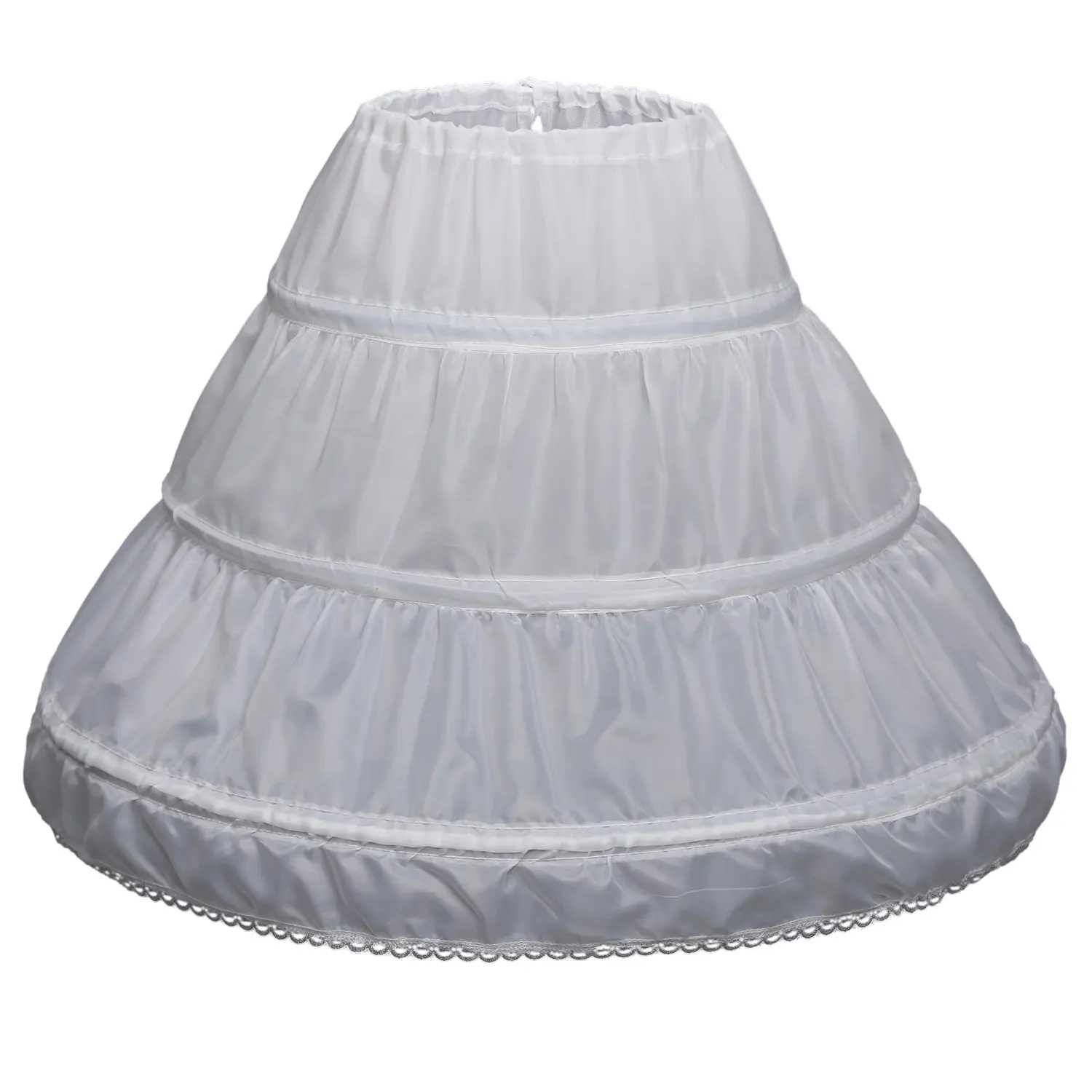 Rok Crinoline anak perempuan 3 hoop, rok Crinoline anak perempuan bunga Slip penuh