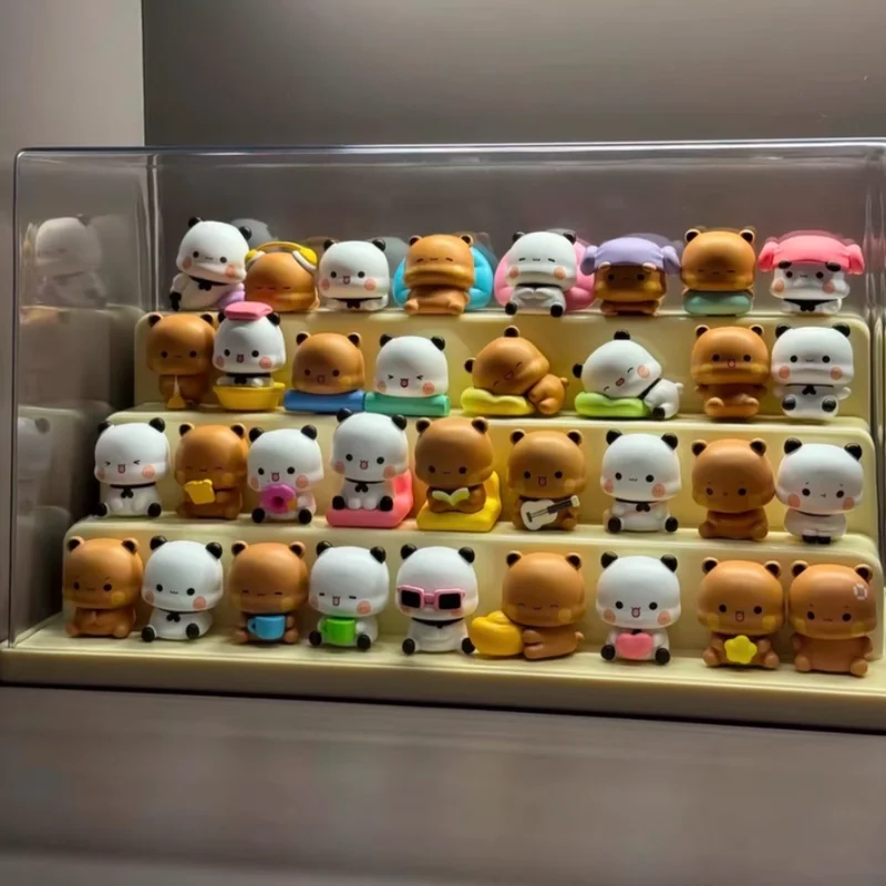 Kotak Buta Mini Lucu Ornamen Desktop Buatan Tangan Seri Harian Asli Mainan Trendi untuk Anak Perempuan Ide Hadiah Patung Koleksi