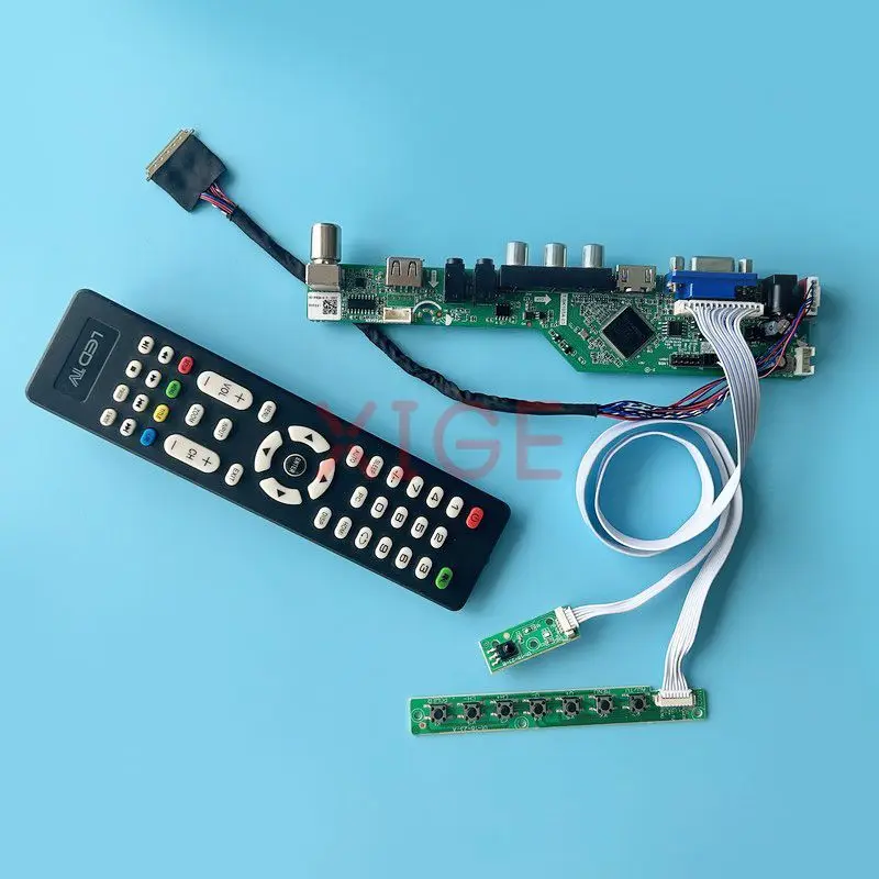 

Для LTN156AT02 LTN156AT03 LTN156AT05 плата драйвера ЖК-дисплея LVDS 40-Pin USB + AV + HDMI + VGA 1366*768 ТВ аналоговый 15,6 "строительный Комплект «сделай сам»