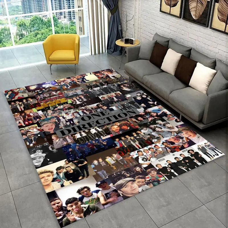 Popular One D-Direction Singer 1D Non-Slip Area Rug for Living Room,Bedroom,Playroom,Carpet Floor Mat Home Decor Rug  Room