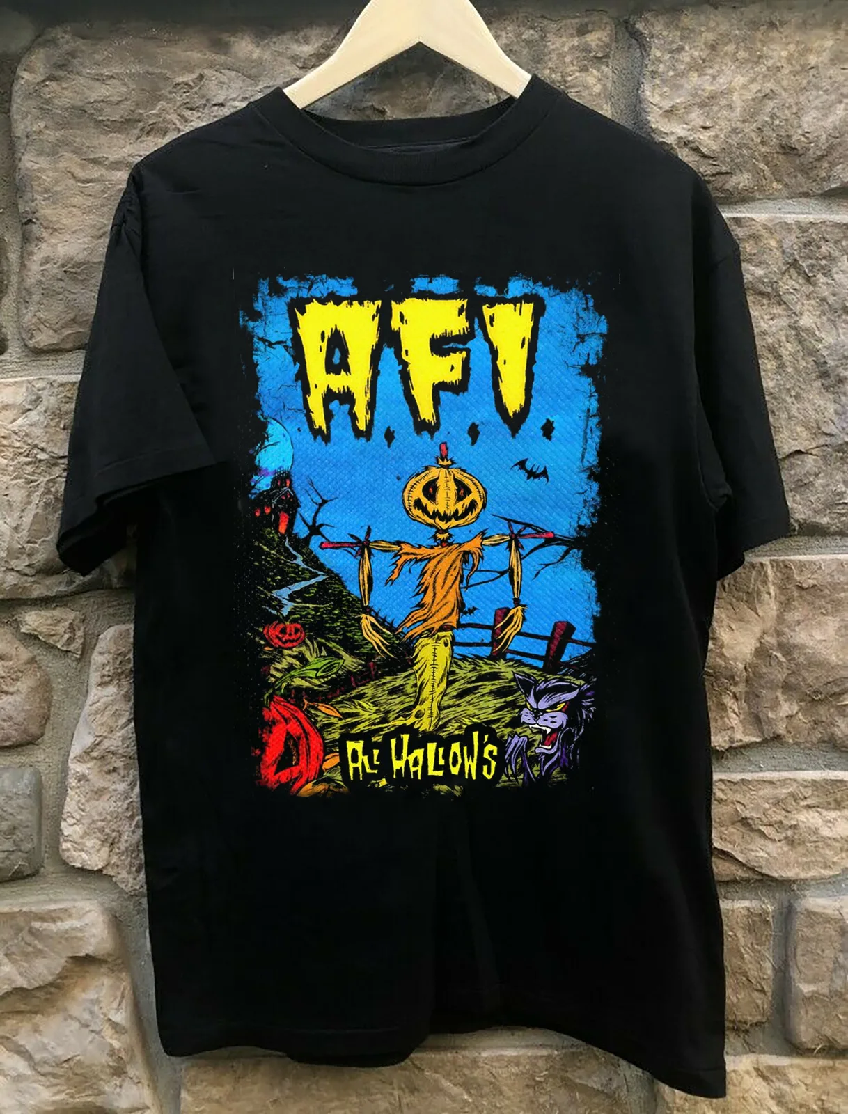 New Popular AFI Halloween Gift For Fan Black S-2345XL Unisex T-Shirt