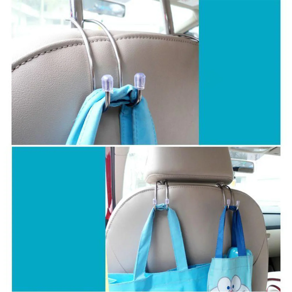 High Performance High Quality Hot Sale Brand New Car Seat Hook Headrest Hanger Silver Stainless Steel Hook Holder