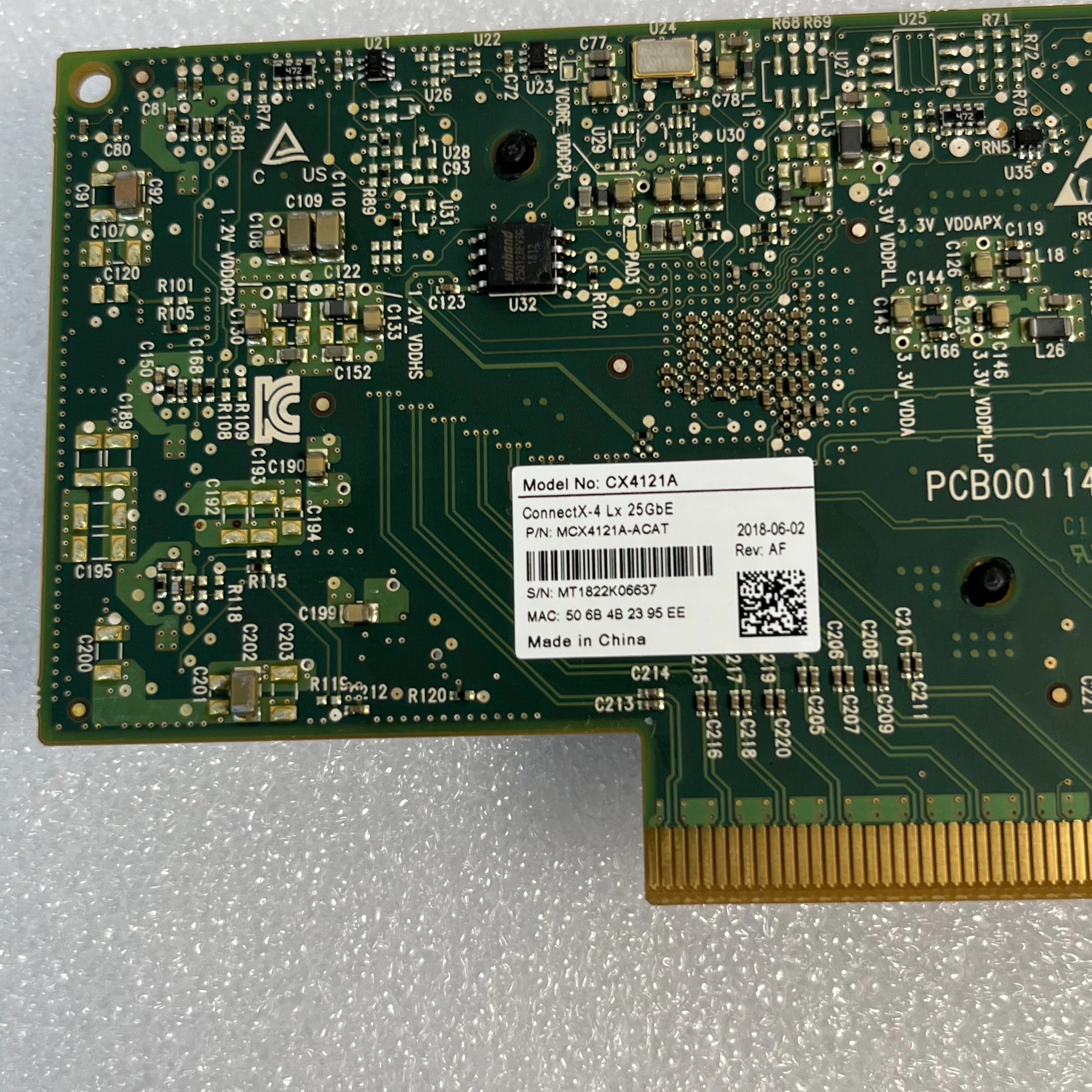 Mellanox ConnectX-4 25Gigabit NIC CX4121A MCX4121A-ACAT 25Gigabit Ethernet Card PCI-E 3.0 Free Shipping