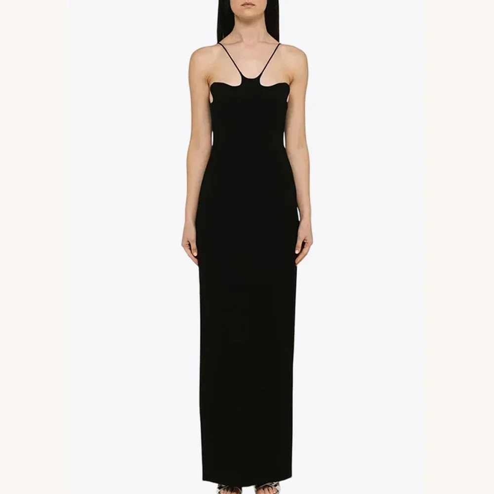 

Elegant Asymmetrical Neckline Maxi Dress A-Line Evening Dresses Formal Exquisite High Quality Prom Party Gowns Women Customized