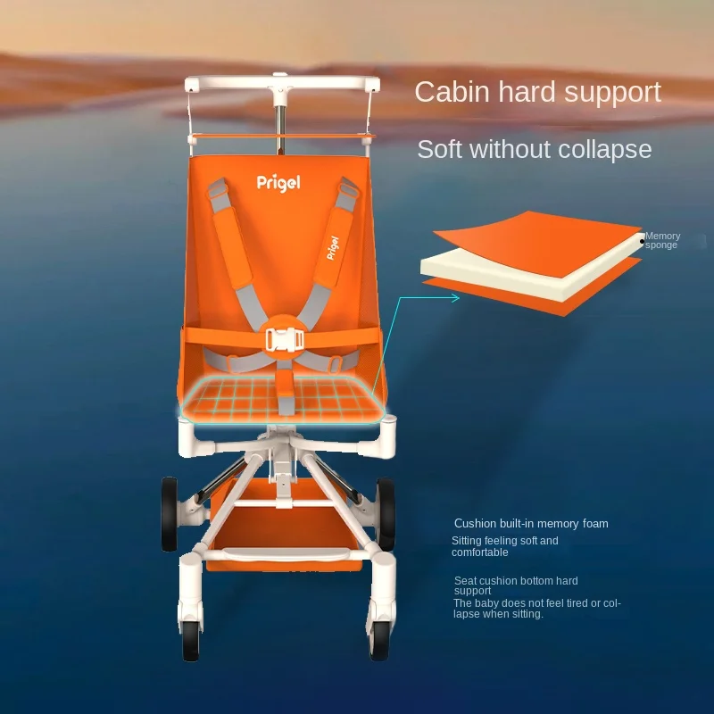 Детская карманная машинка, только детская коляска, 3,8 кг, легкая коляска, встроенные пружинные амортизирующие колеса, автомобильный зонтик