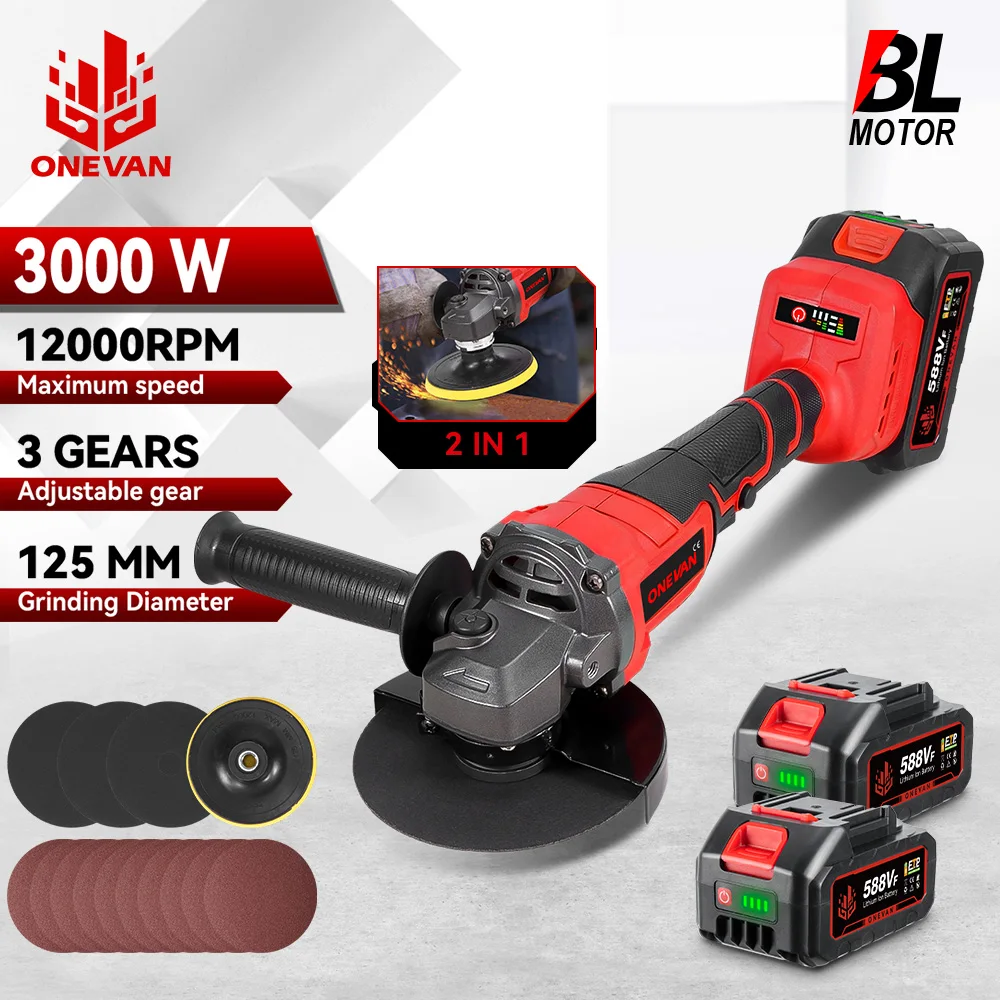 �y�Z�[�����zONEVAN 2in1 125mm �u���V���X�d���A���O���O���C���_�[ M14 �R�[�h���X�ؒf�����؍H�c�[�� �}�L�^18-21V�o�b�e���[�s���Ή�