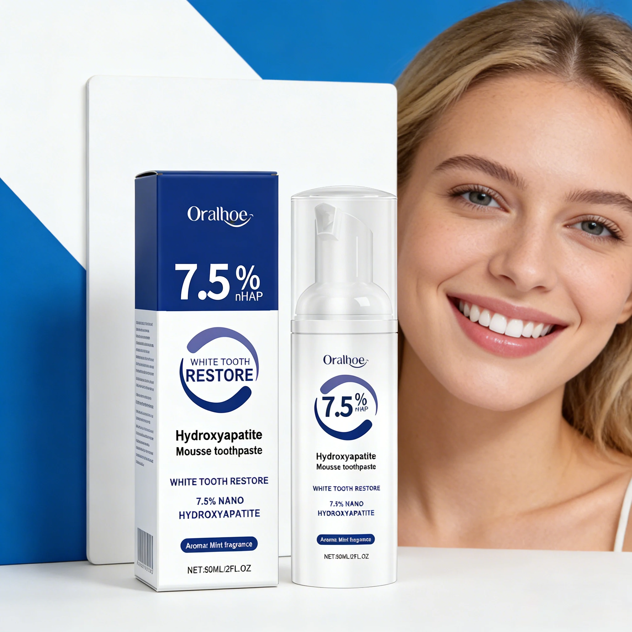 ORALHOE Mousse Toothpaste Toothpaste Brightening Remove Yellow Stain Cleaning Bad Breath Fresh Gum Repair Mousse