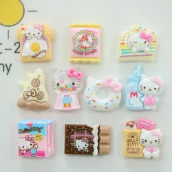 10 Pcs New Mini Cartoon Animal Candy, Chocolate, Milk, Cats Resin Scrapbook Diy Jewelry Children Gift Hairpin Accessorie A34
