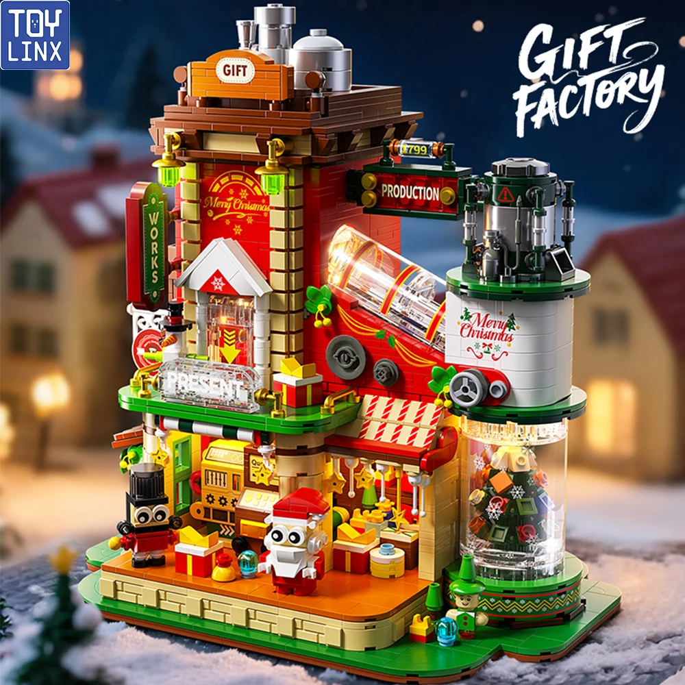 

TOYLINX 2782pcs DIY Gift Factory Model Bricks Building Blocks Set Ornament Birthday Christmas Construction Educational Toy Gifts