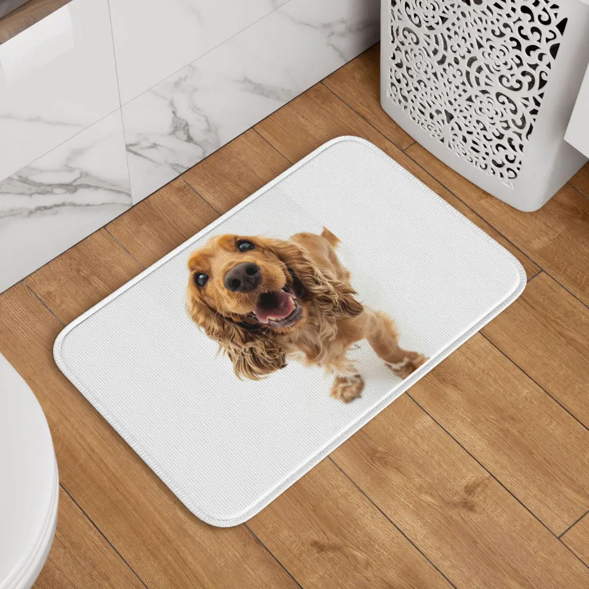 Tail Wagging Wisdom_ Nurturing Your Cocker Spaniel Spirit  Home Floor Mat Anti-slip Carpet Rug for Bathroom Footpad Mats