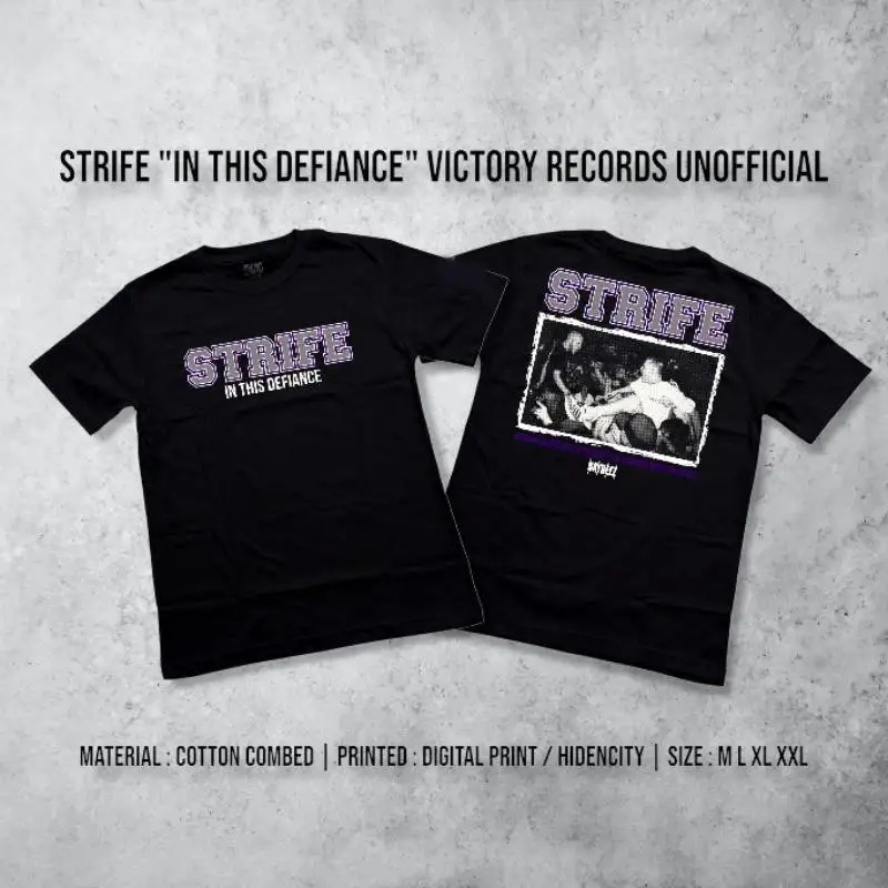 Strife In This Defiance T Shirt Victory Records Unoffical Ireprint S 5Xl