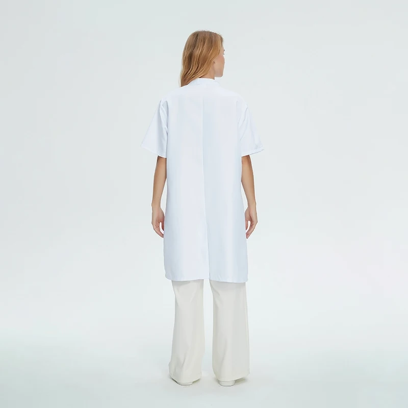 Médicos enfermeiros roupas de trabalho uniforme conjunto de manga curta laboratório spa veterinário hospital anestesista clínica feminino jaqueta casaco