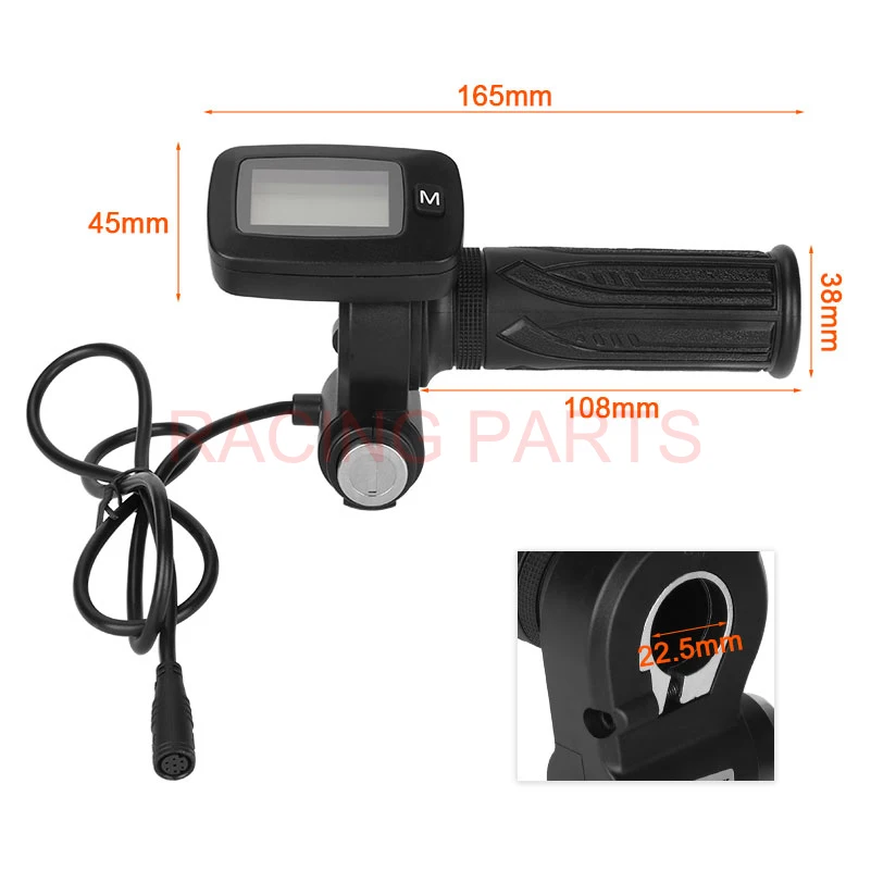 For Tuttio Soleil 01 M Butoon Throttle Grip For Electric Bike 48V Throttle Display With Key