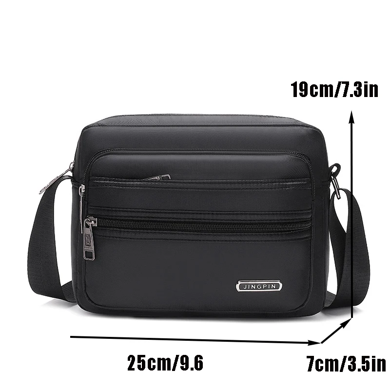 Men Bag Single Shoulder Male Waterproof Anti-scratches Small Nylon Satchel Over the Messenger Crossbody Handbag Mini