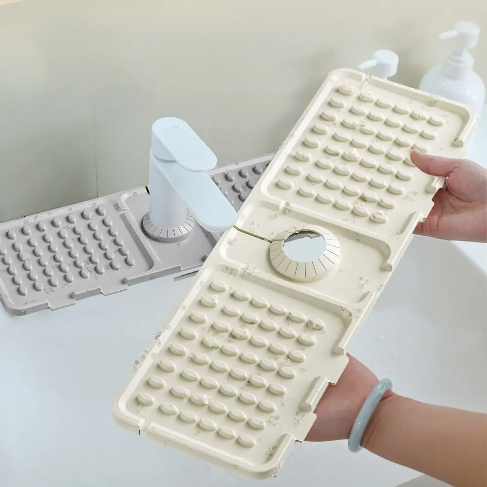 Thickened Faucet Drip Mat Multi functional convenient Drain Mat Cuttable soft Sink Splash-Proof Mat Keep Your Countertop Dry