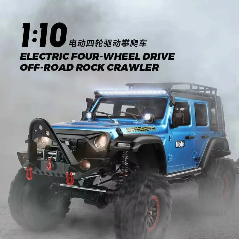 

Модель Weili Wrangler 104010, масштаб 1:10, электрический полноприводный внедорожник на радиоуправлении, модель RC-машины для бездорожья.